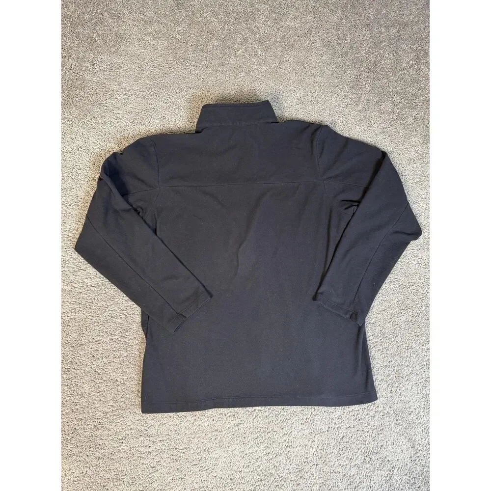 The North Face Jacket Mens XL Black 1/4 Zip Fleece Lined Pockets Short